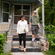 Lanessa Chaplin of NYCLU canvasses the South Side neighborhood with volunteer Pete King. Their goal is to get the community more involved in the mega-project happening right across the street from their homes.